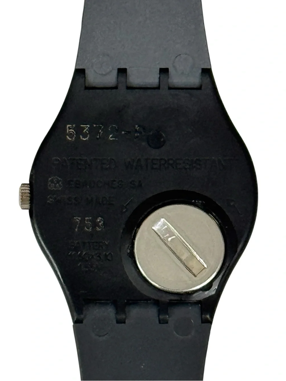 Vintage 1985 Swatch Sir Limelight Christmas Special LE GB106 Black Band Watch